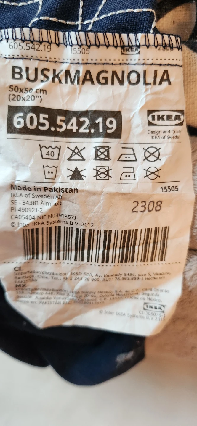 IKEA BUSKMAGNOLIA Throw Pillow Cover 20" x 20" - photo 3