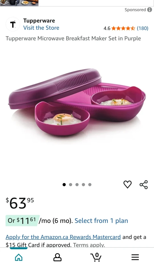 New Tupperware Microwave Breakfast Maker Set - Purple - photo 3