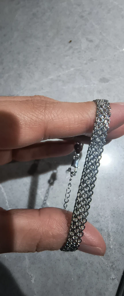 Silver Plated Milan Chain Vintage Bracelet - photo 2
