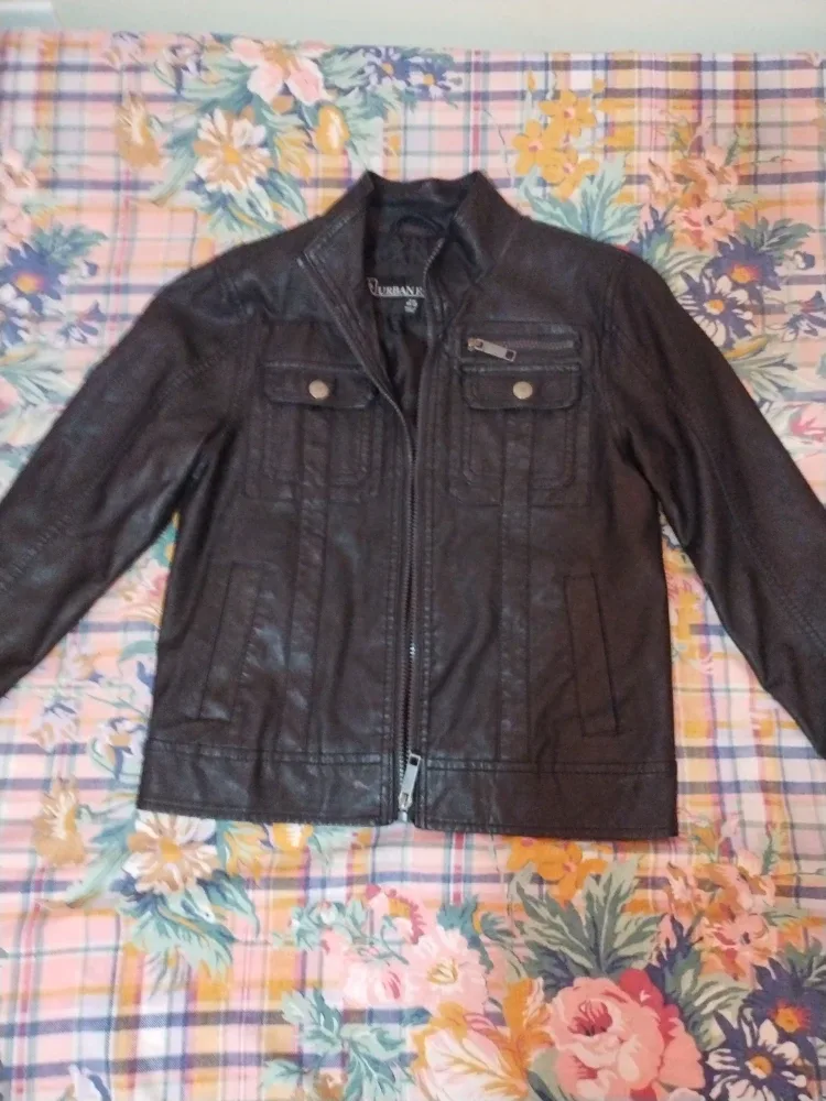 Urban Republic Brown Leather Jacket - Size 10/12