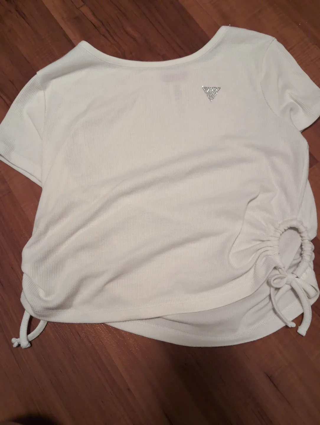 Guess White Ribbed T-Shirt