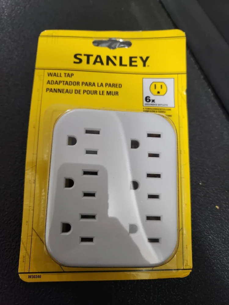 Stanley 6-Outlet Wall Tap Adapter - New