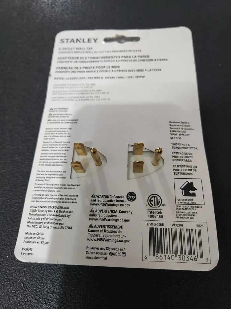 Stanley 6-Outlet Wall Tap Adapter - New image indicator(2)
