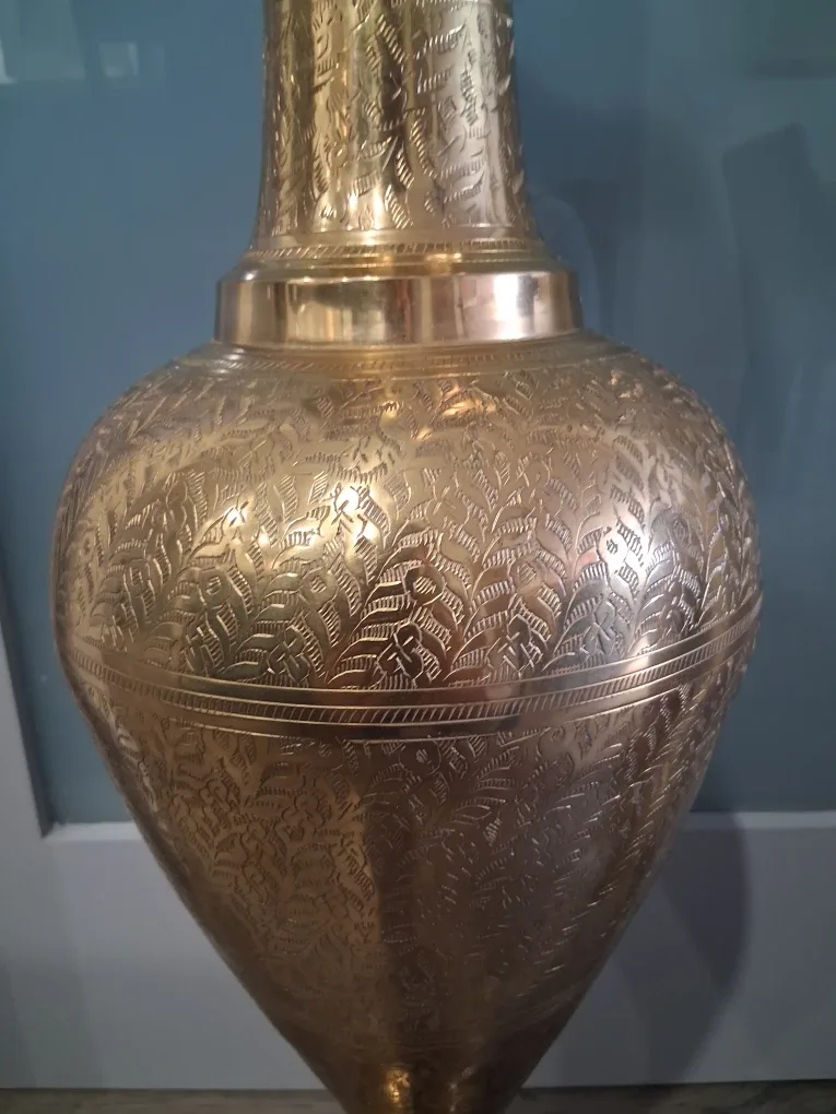 Tall Decorative Vintage  Brass Vase image indicator(2)