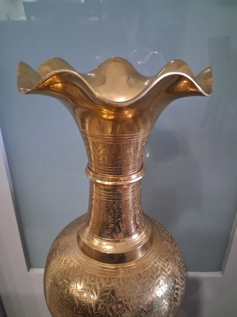 Tall Decorative Vintage  Brass Vase image indicator(3)