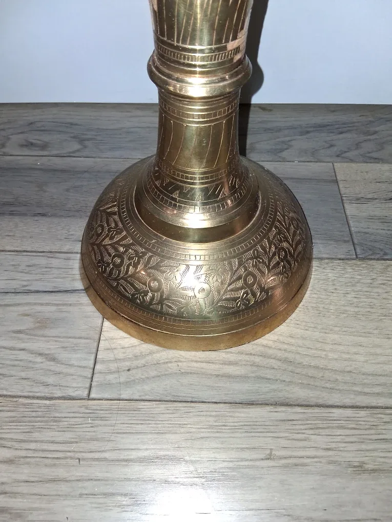 Tall Decorative Vintage  Brass Vase image indicator(4)