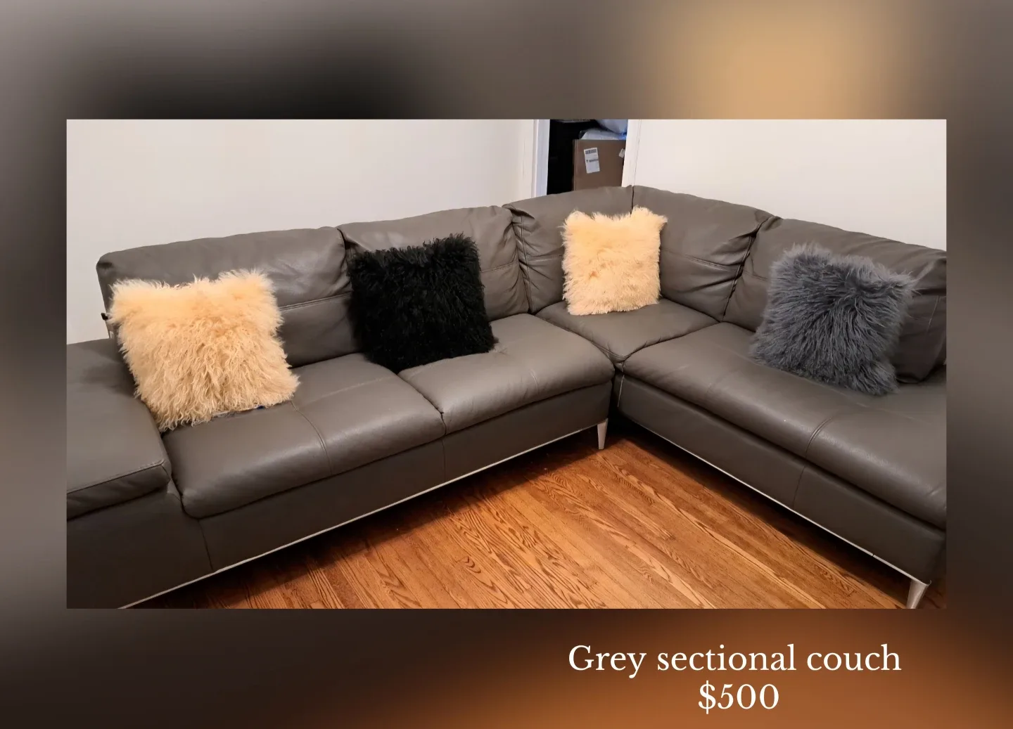 Grey Sectional Couch - $500
