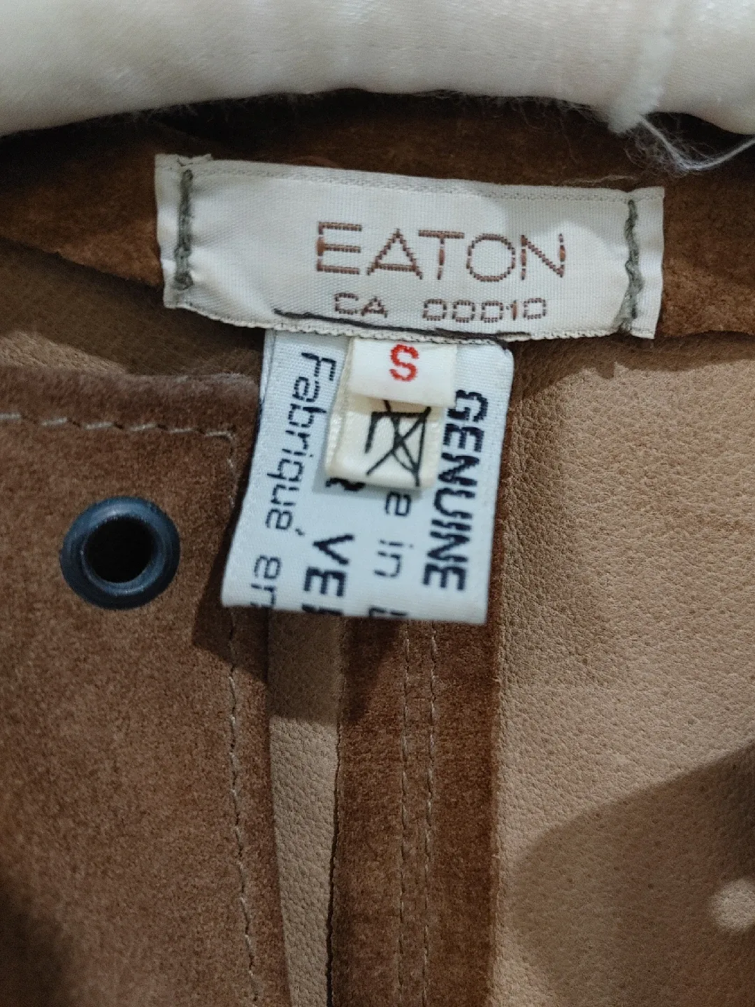 🧡SUPER COOL HIPPY GENUINE LEATHER SUEDE TOP MINT image indicator(2)