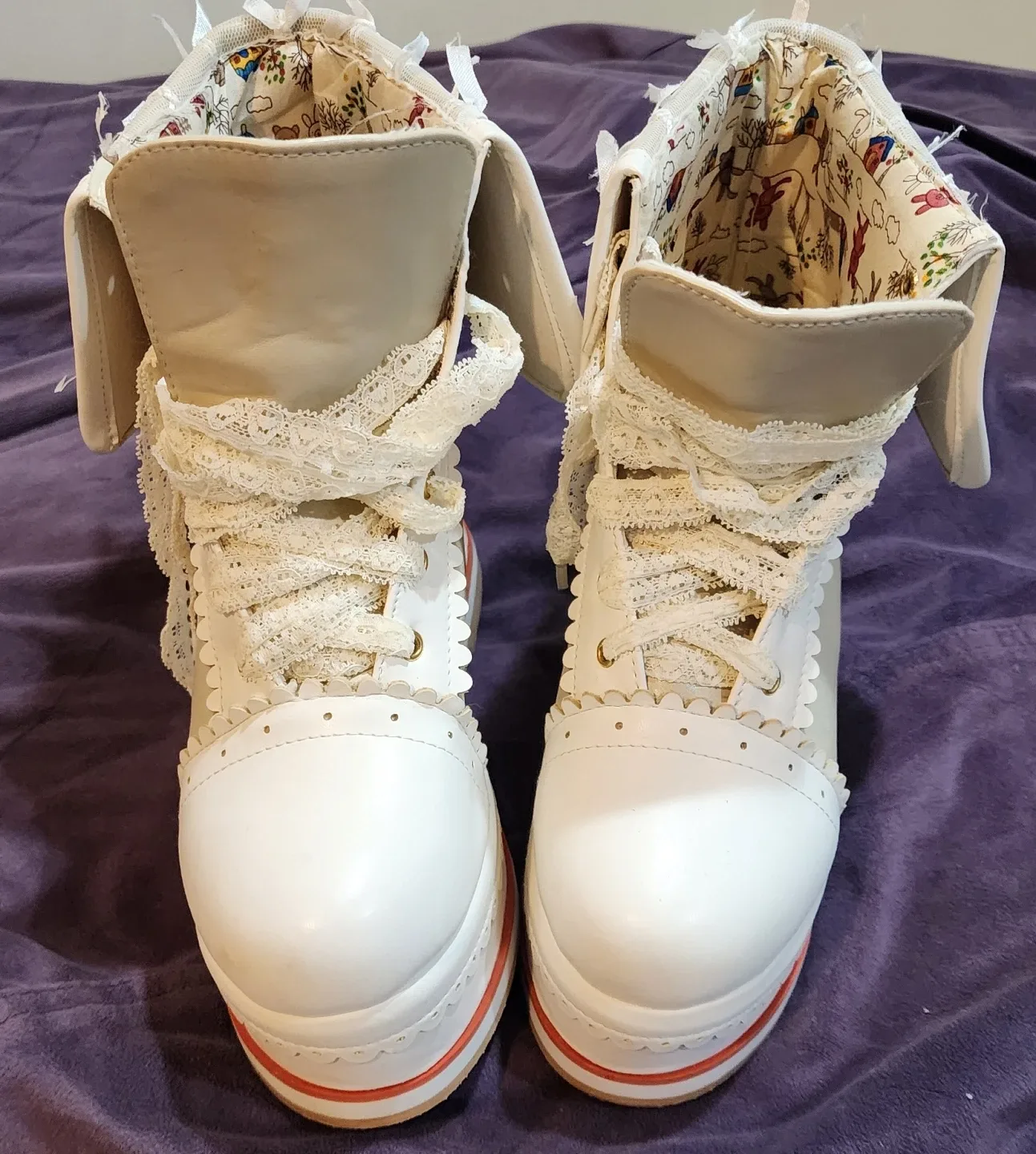 White Lolita Platform Boots image indicator(2)