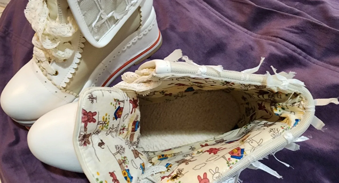 White Lolita Platform Boots image indicator(5)