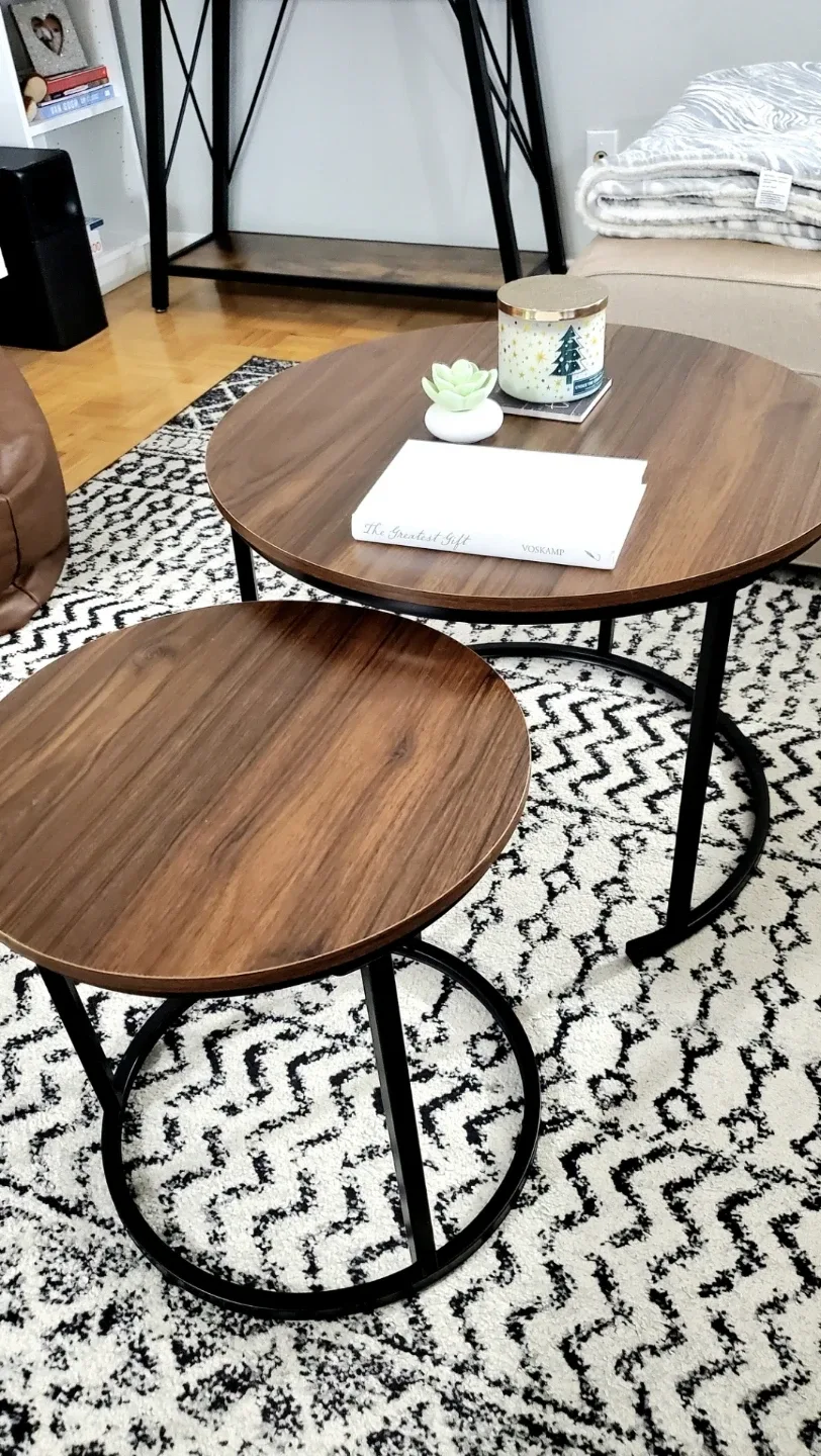 2 Round Coffee Tables set (new)