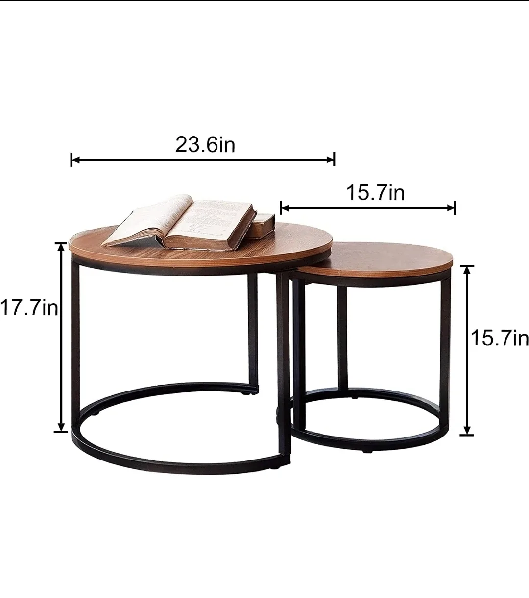 2 Round Coffee Tables set (new) image indicator(5)