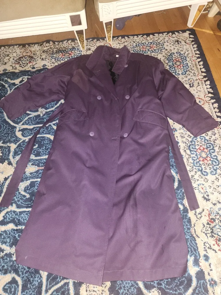 Purple Trench Coat with Belt image indicator(2)