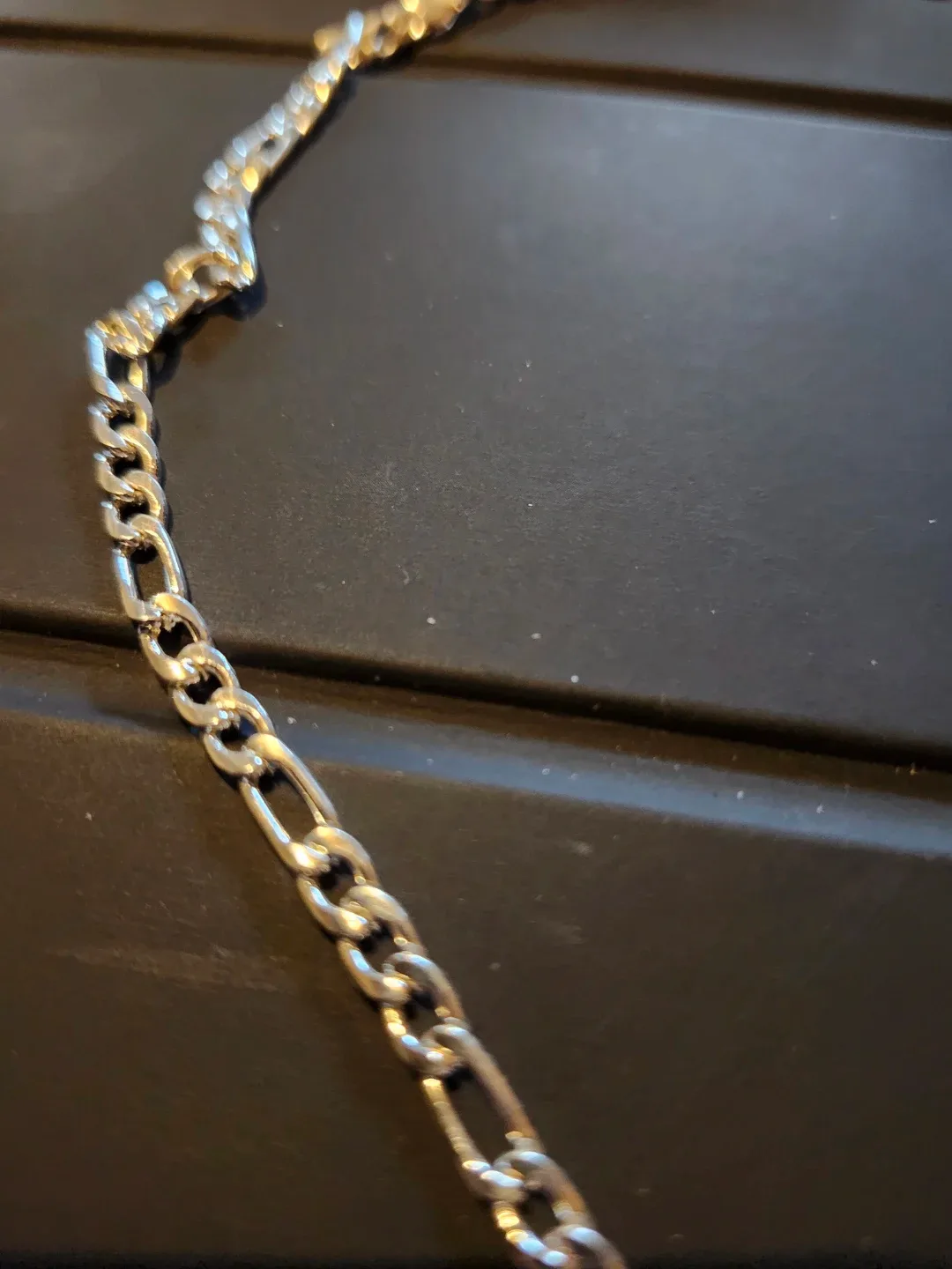 Sterling Silver Plated Figaro Chain, 14.07g image indicator(2)