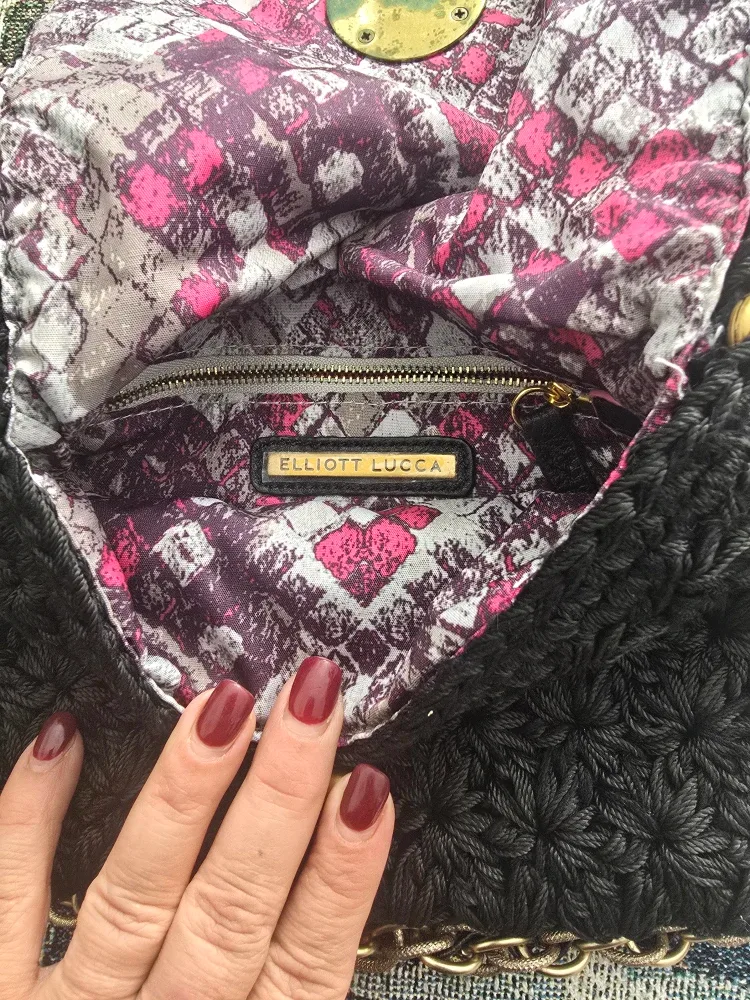 Elliott Lucca Black Crochet Chain Bag image indicator(3)