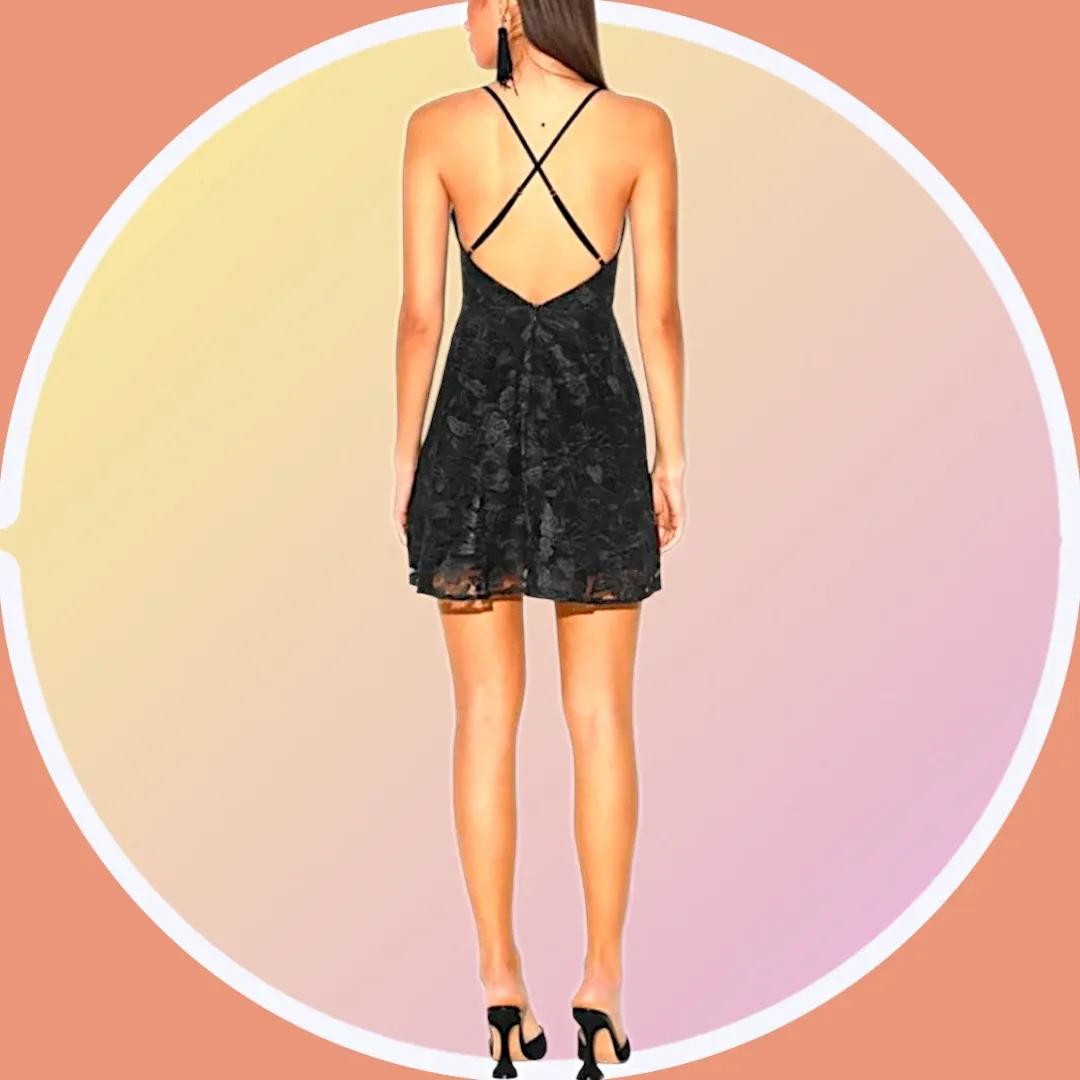 NWOT Black Mini Skater Dress - Sz XL image indicator(3)