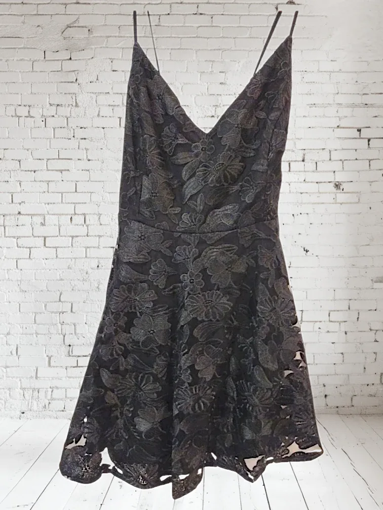 NWOT Black Mini Skater Dress - Sz XL image indicator(8)