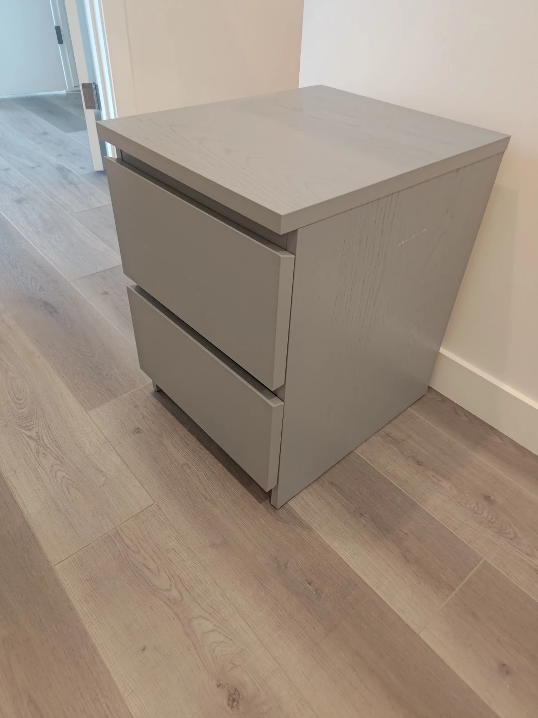 IKEA Hemnes Grey Nightstand with 2 Drawers - photo 2