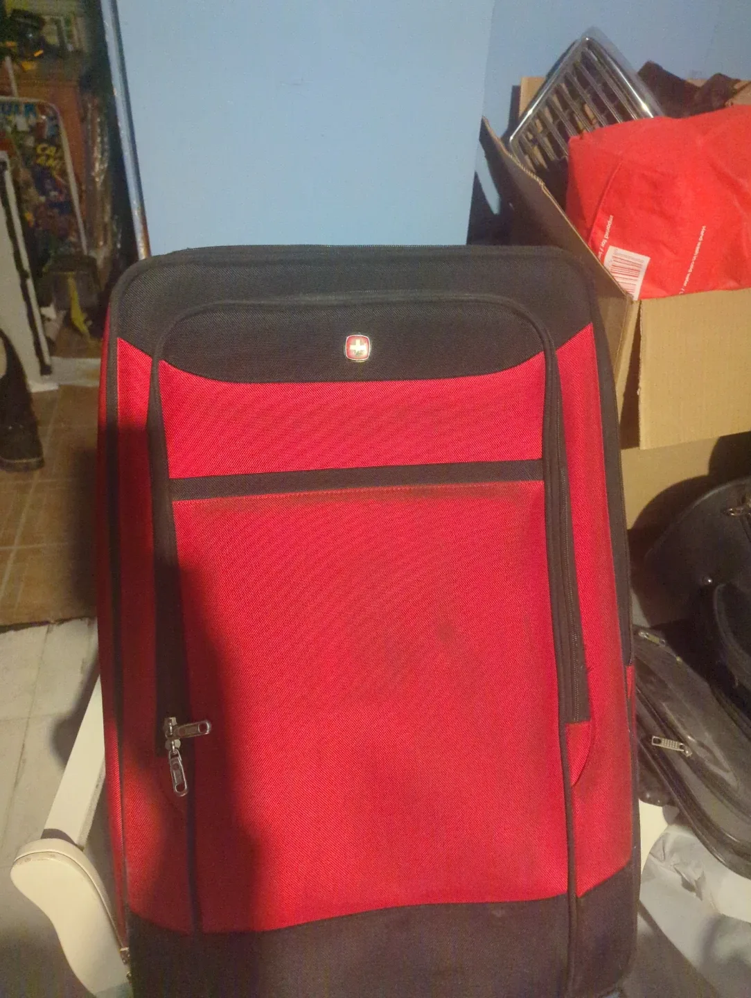 Swiss Gear Red & Black Suitcase