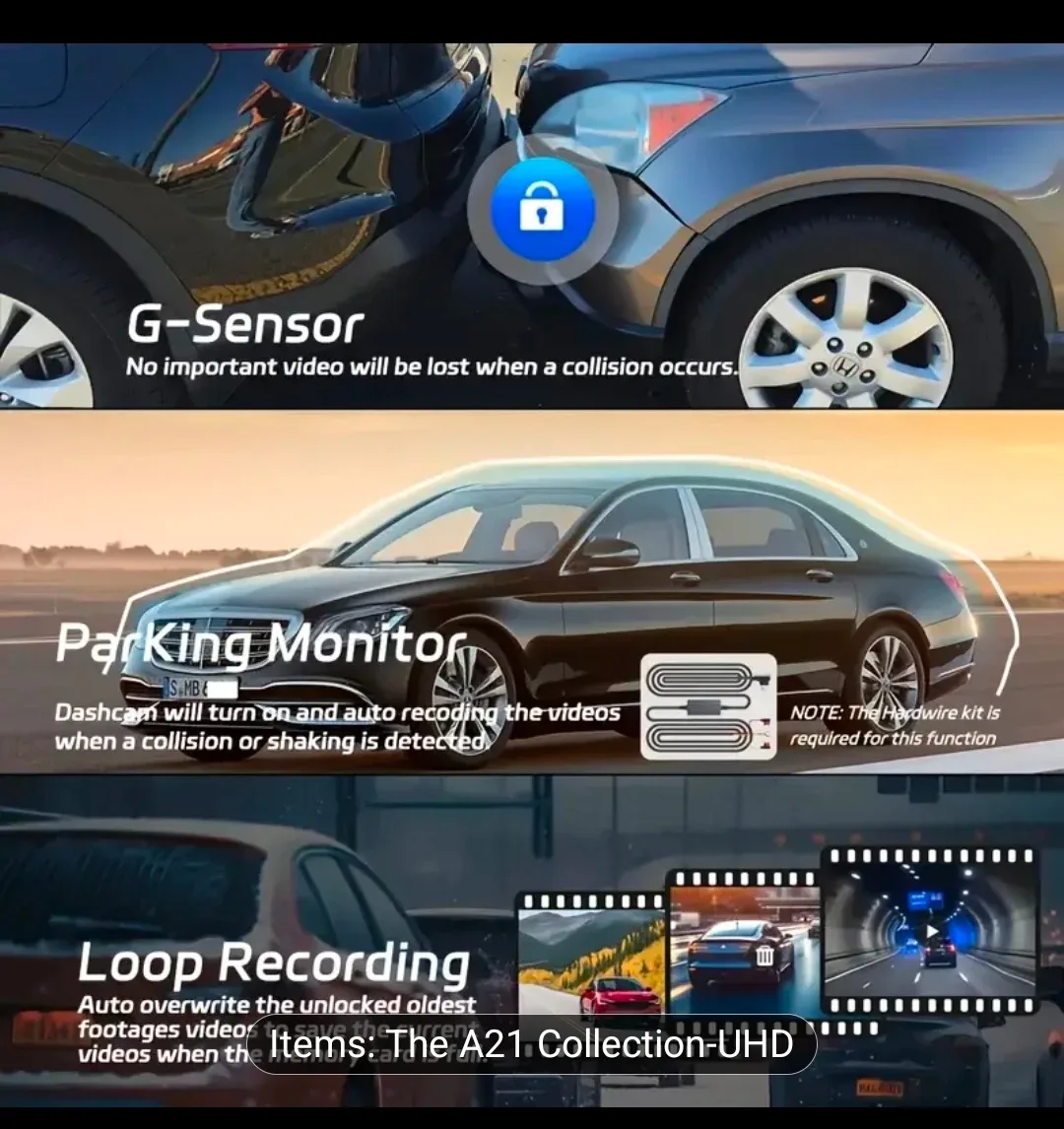 3 Channels Dash Camera 4K DVR Recorder 32Gb Card image indicator(7)