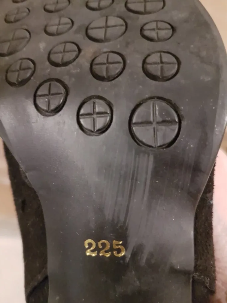 Black Suede Knee-High Boots - Size 225= 5.5 Korean Brand image indicator(2)