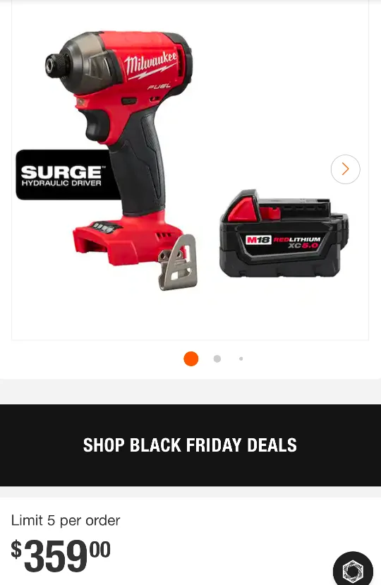 M18 Milwaukee FUEL -SURGE Hydraulic Impact + Battery image indicator(2)