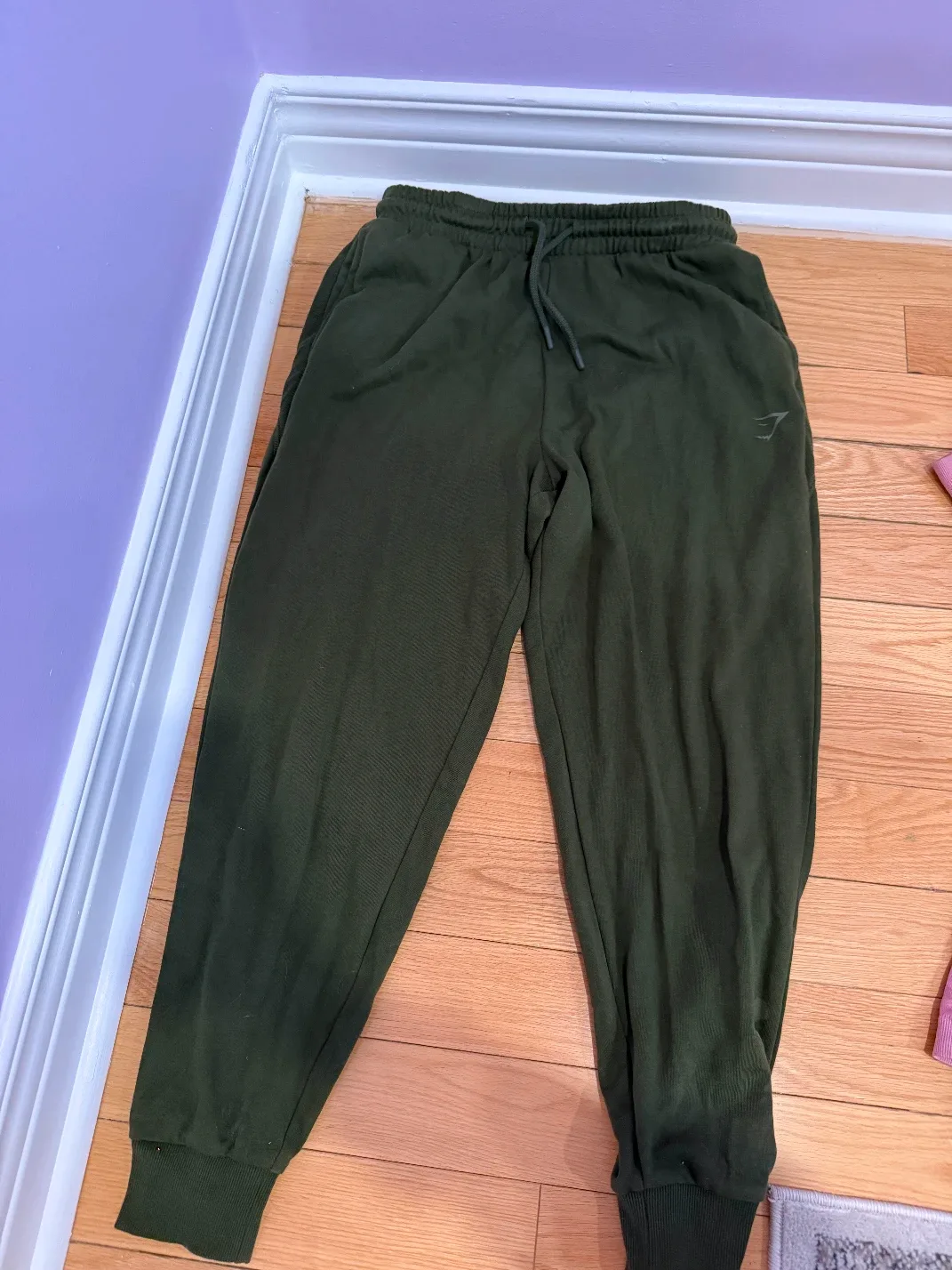 Gymshark Olive Green Joggers - Size M image indicator(2)