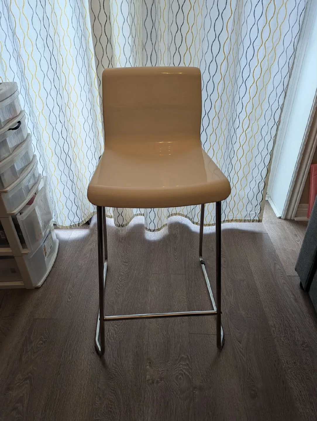 2 IKEA GLENN Bar Stools - with Chrome - 26" image indicator(3)