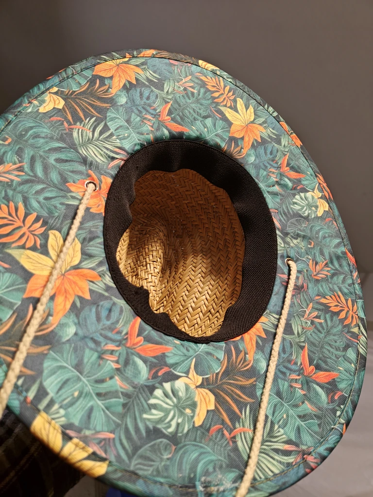 Straw Hat with Floral Band - photo 2