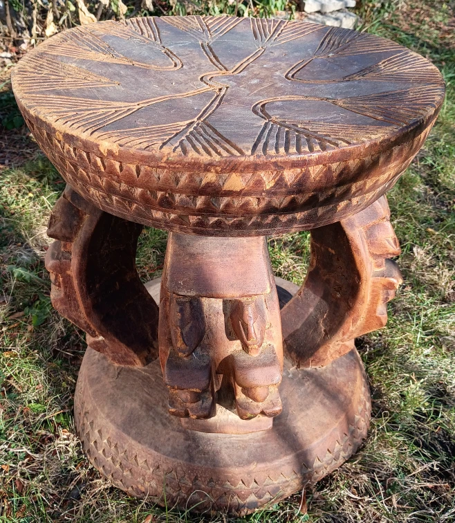 Hand Carved Wood Dogon African Priest throne