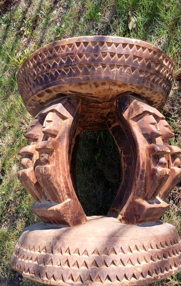 Hand Carved Wood Dogon African Priest throne - photo 3
