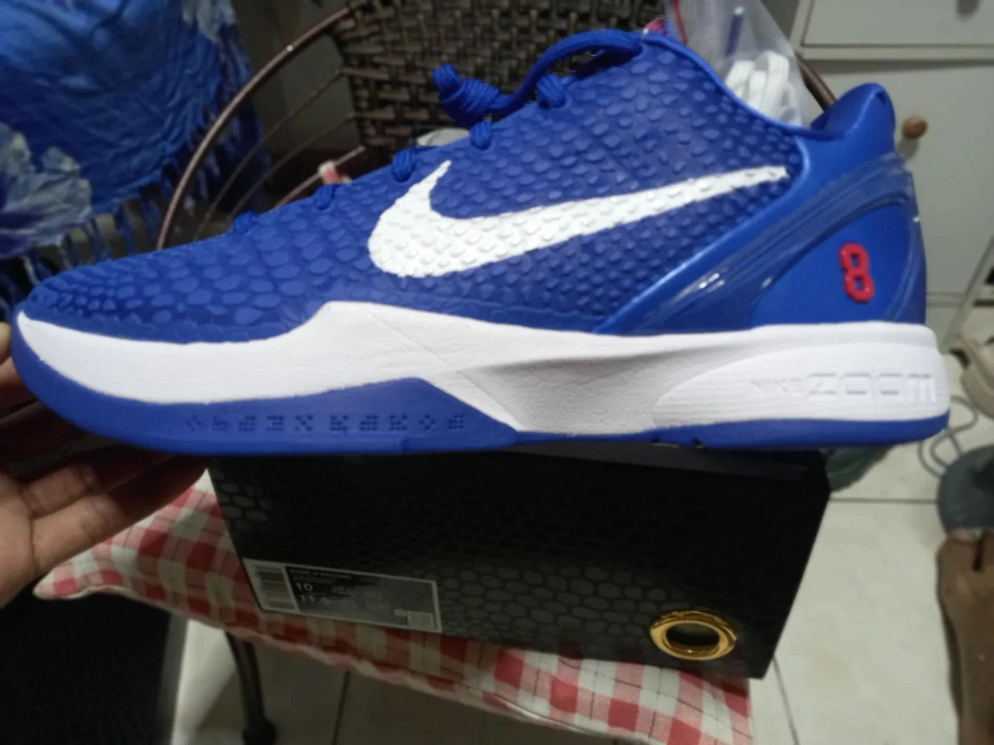 Nike Kobe 6 Protro LA Dodgers Blue Shoes (Size 10) image indicator(4)