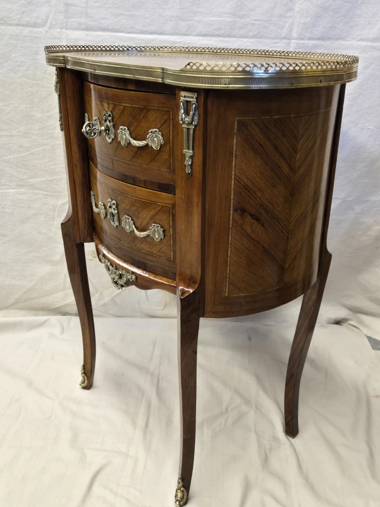 Antique Marble Top Side Table - photo 2