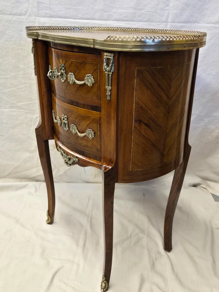 Antique Marble Top Side Table image indicator(2)