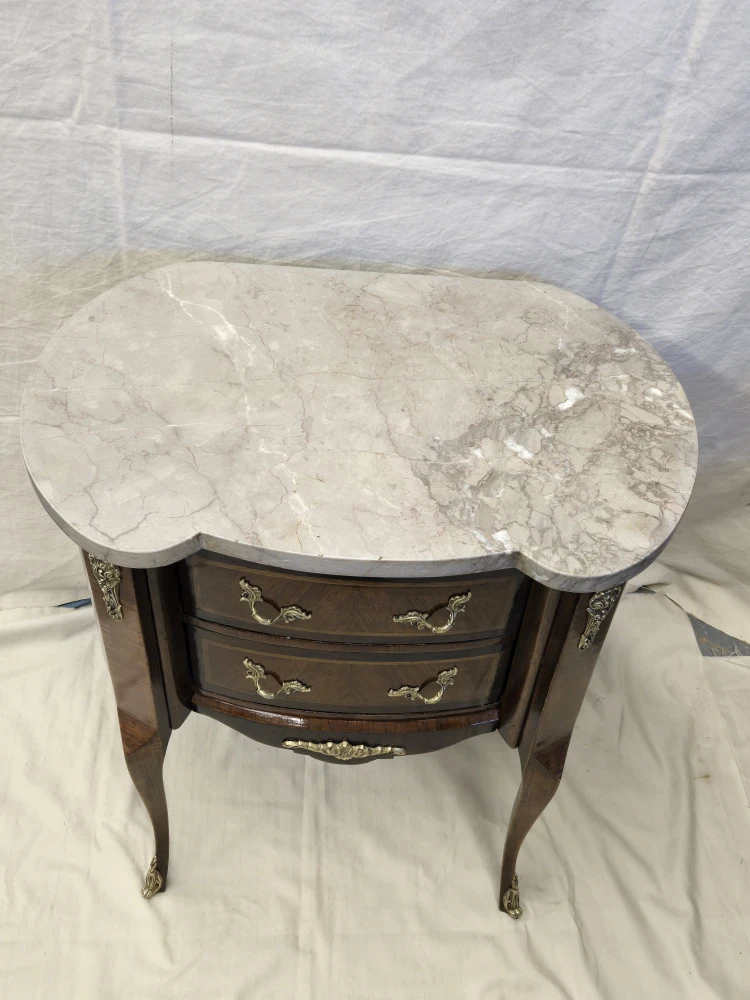 Antique Marble Top Side Table - photo 4