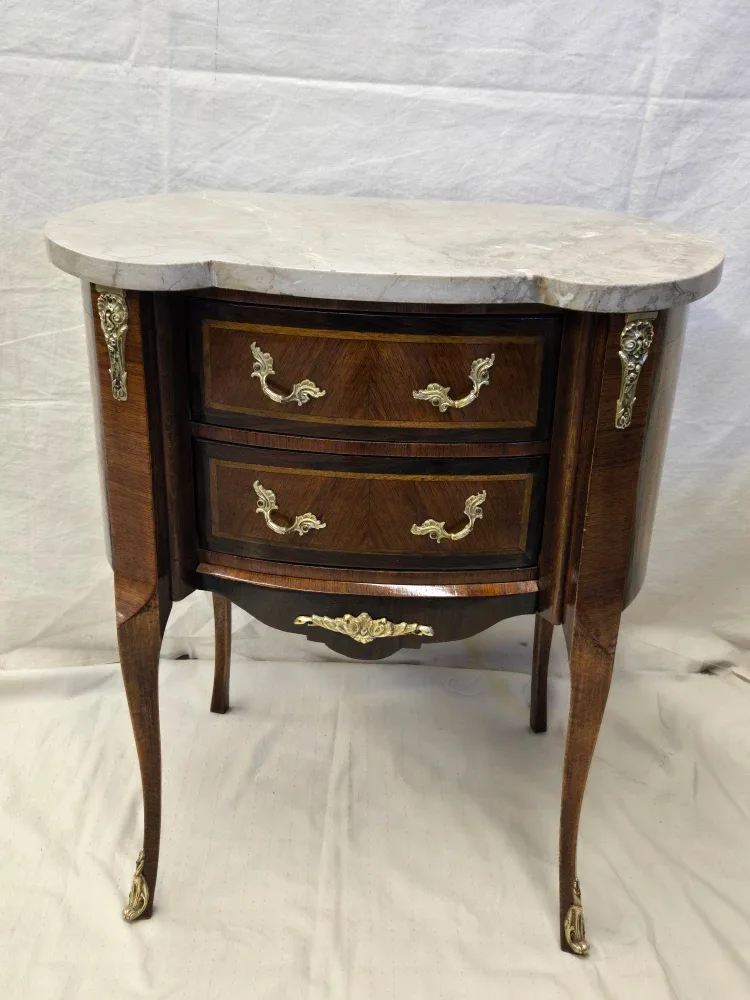 Antique Marble Top Side Table image indicator(6)