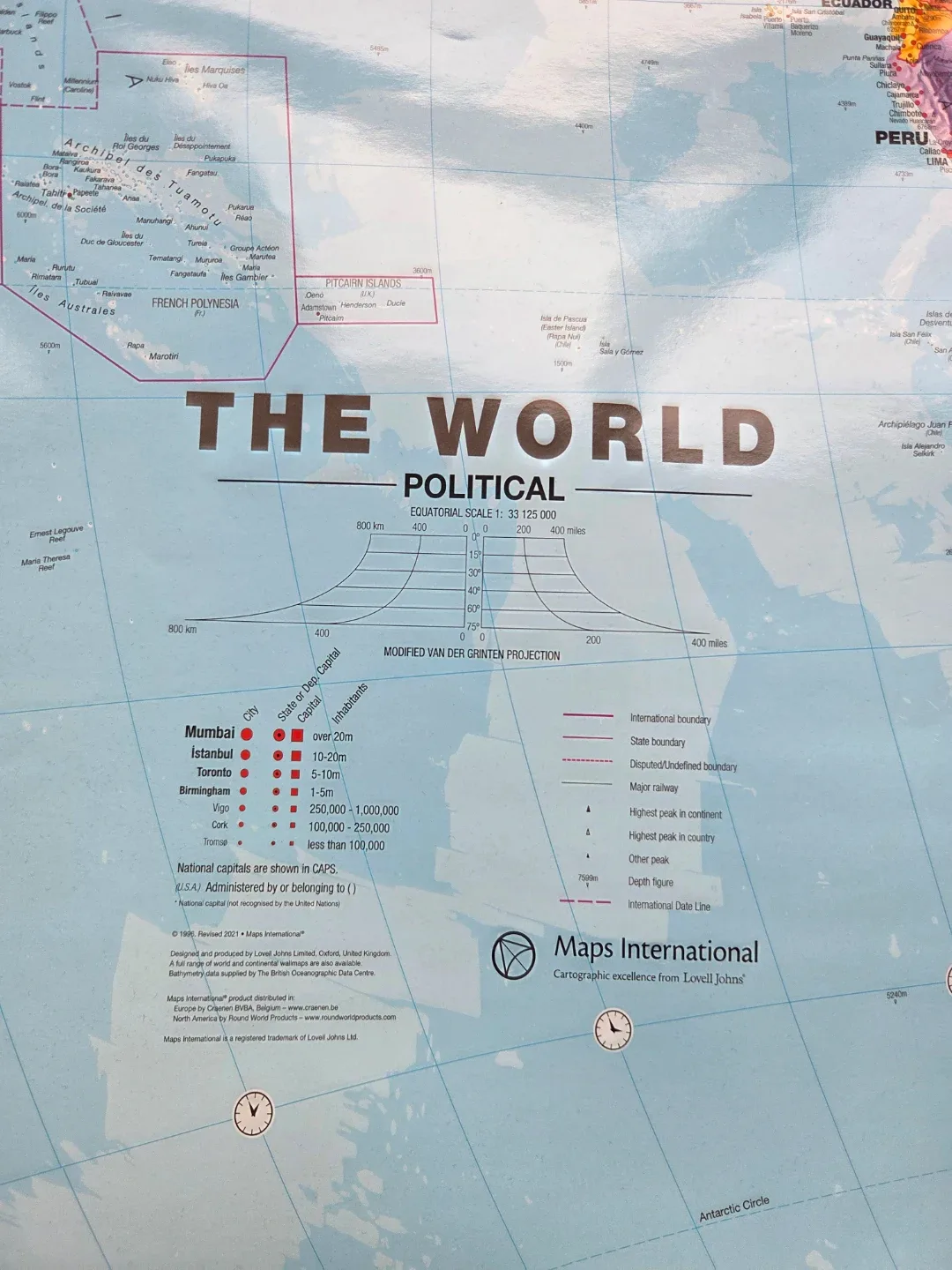 International World Political Wall Map - 33 x 47 image indicator(2)