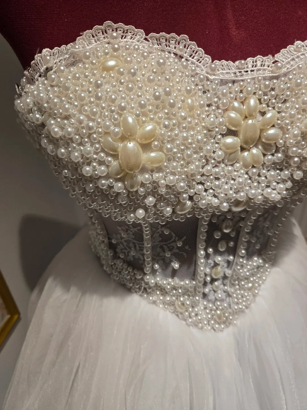 White Beaded Wedding Dress image indicator(10)