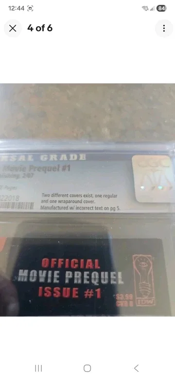 CGC Universal Grade 9.8 Transformers Movie Prequel #1 image indicator(4)