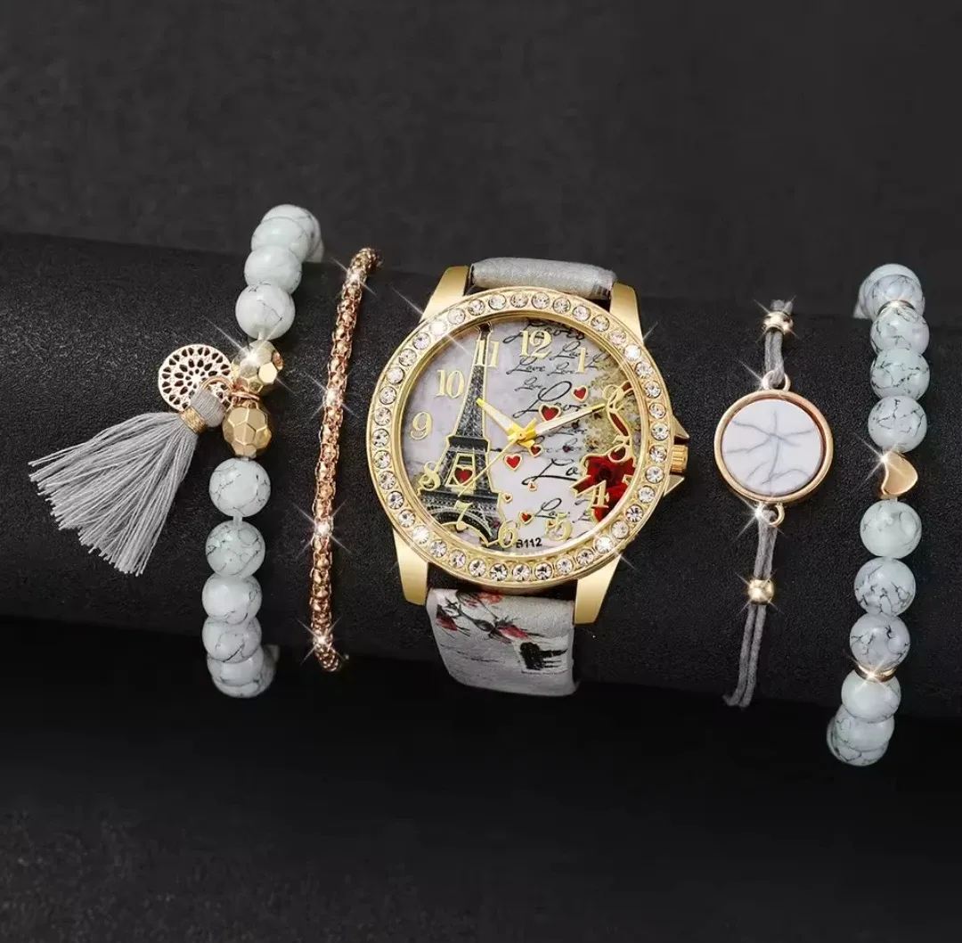 Fashion Watch with Eiffel Tower Design image indicator(2)