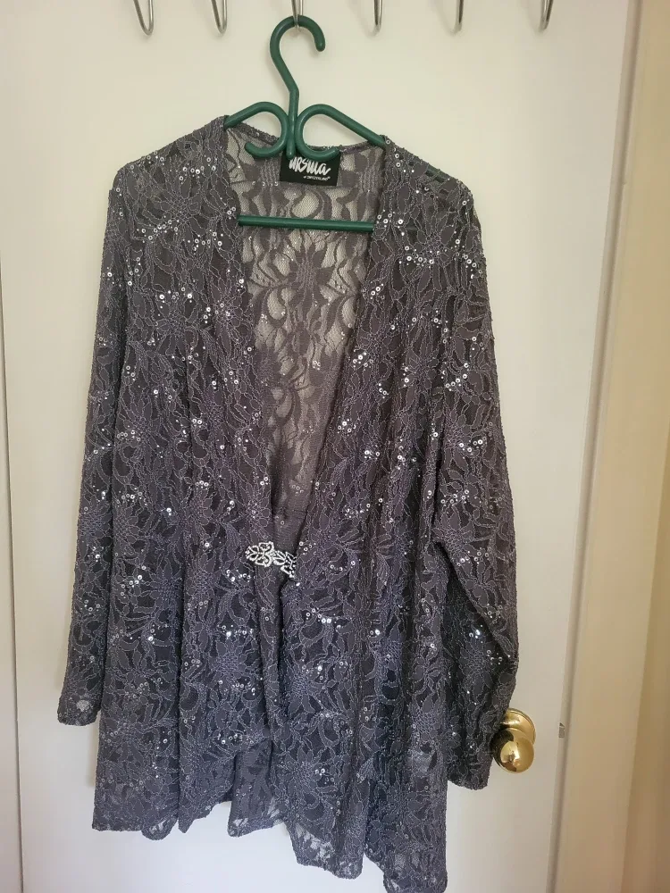 Ursula of Switzerland Lace Topper - Grey