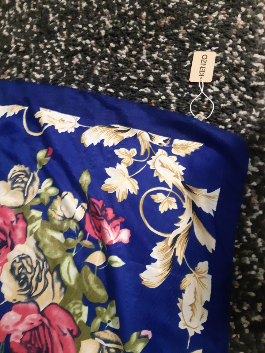 Kenzo Floral Print Scarf - Blue - photo 5