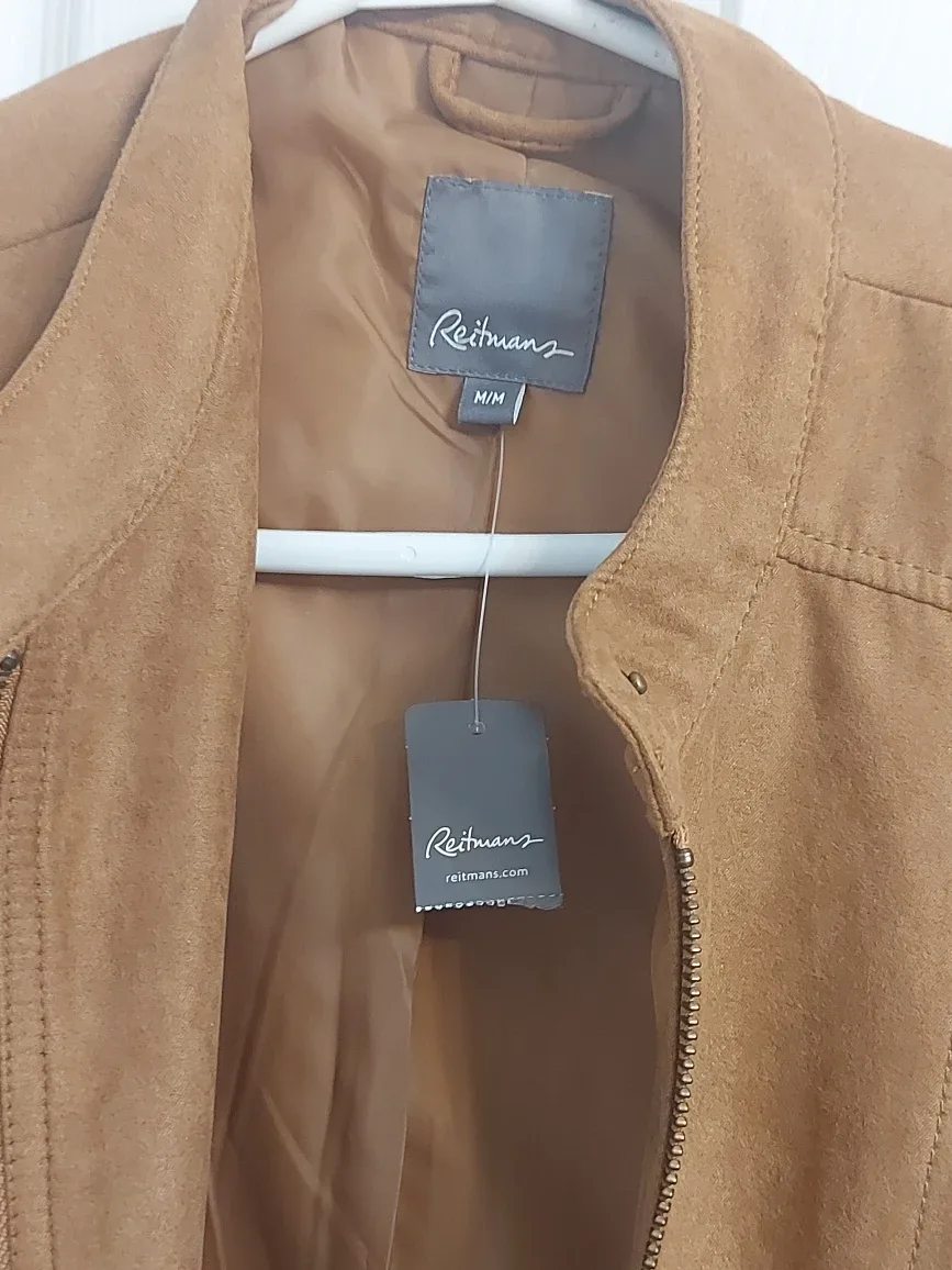 Brand new Reitman's suede bomber jacket size M image indicator(2)