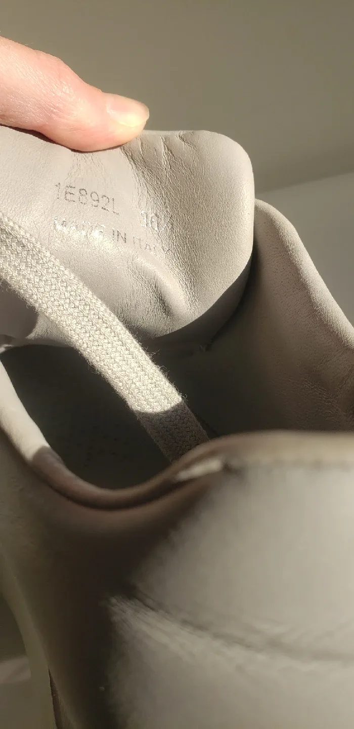 Prada Dove Grey Leather Sneakers - Size 7 image indicator(6)