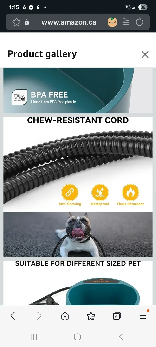 Heated Pet Bowl - Waterproof & Chew-Resistant image indicator(3)