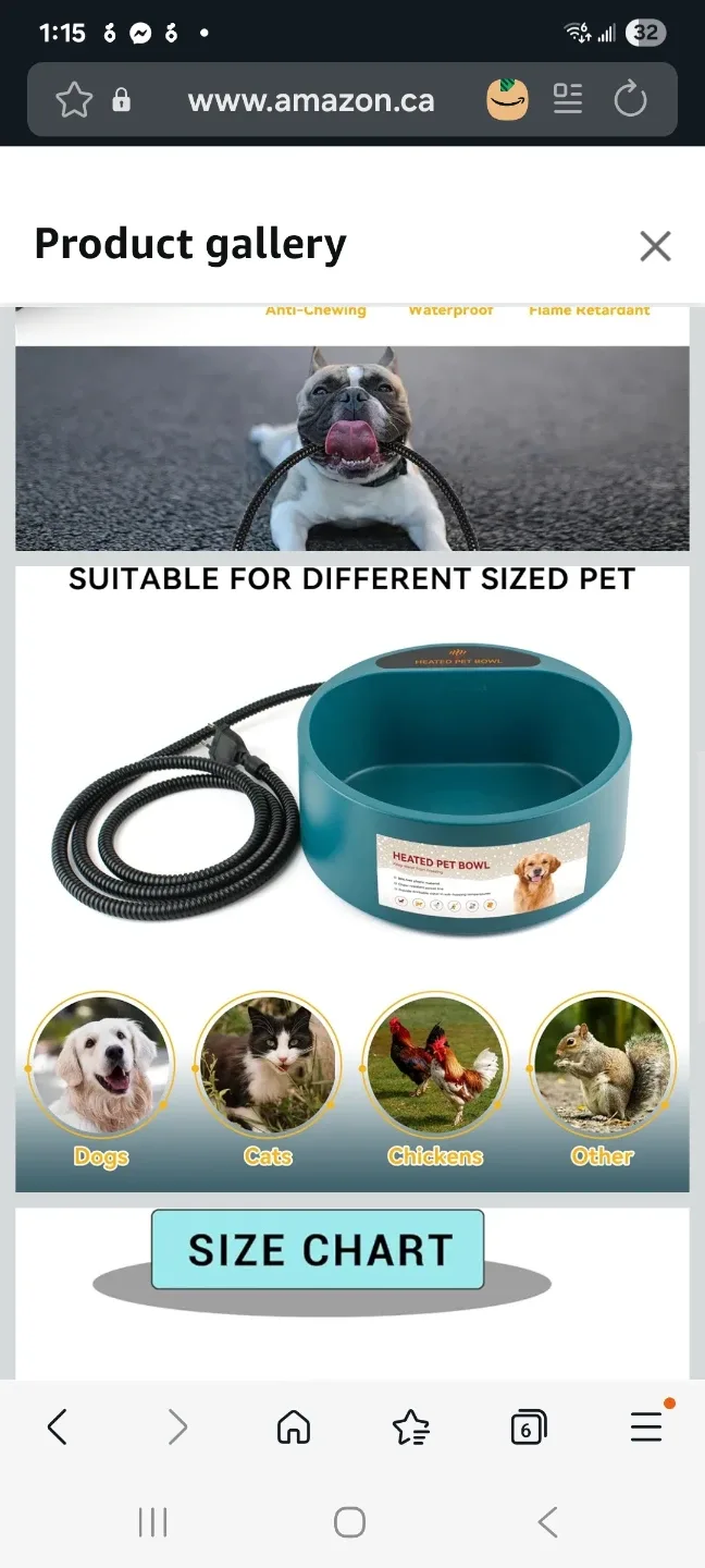 Heated Pet Bowl - Waterproof & Chew-Resistant image indicator(4)