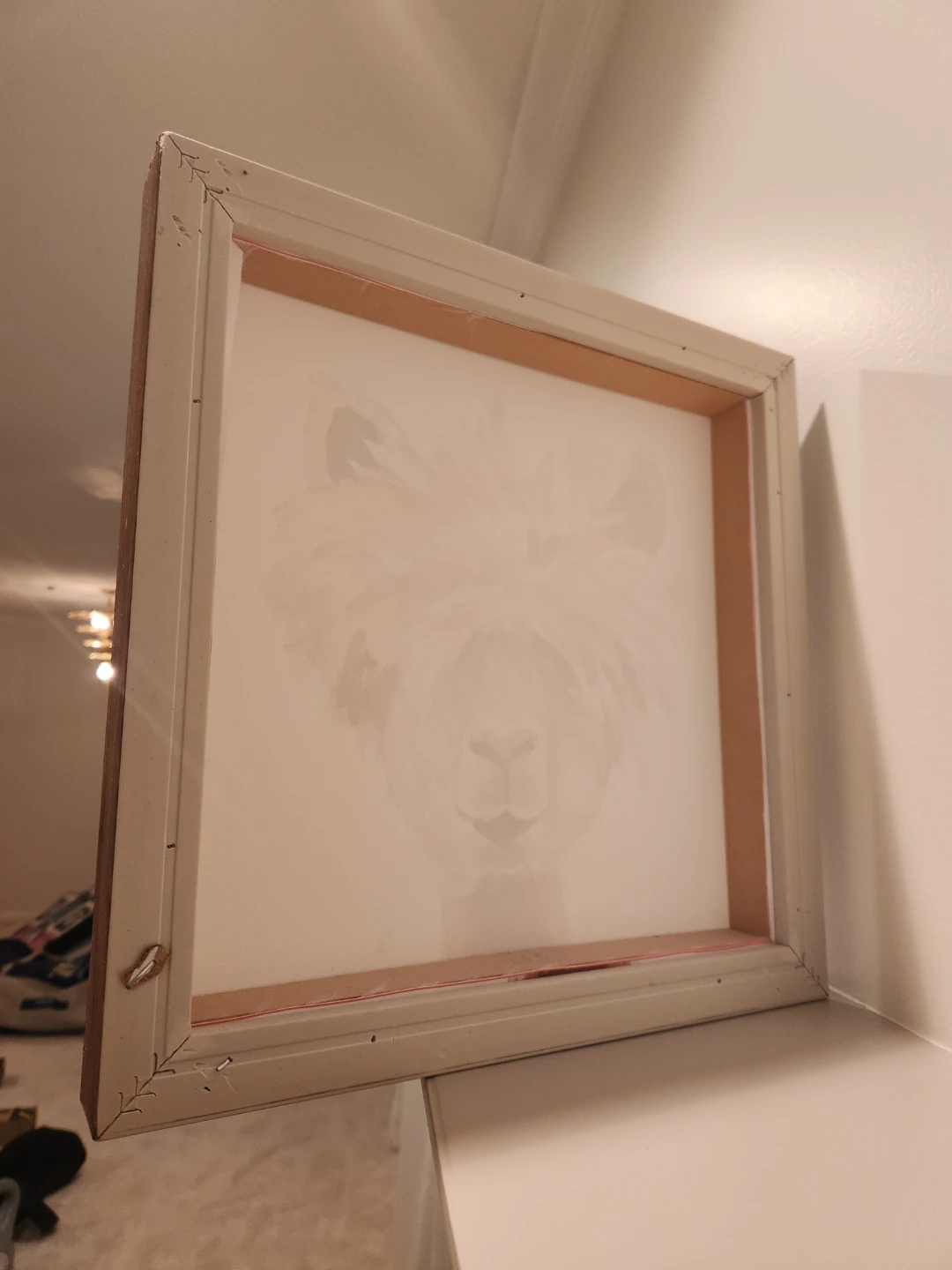 Framed Alpaca Watercolour Painting - photo 2