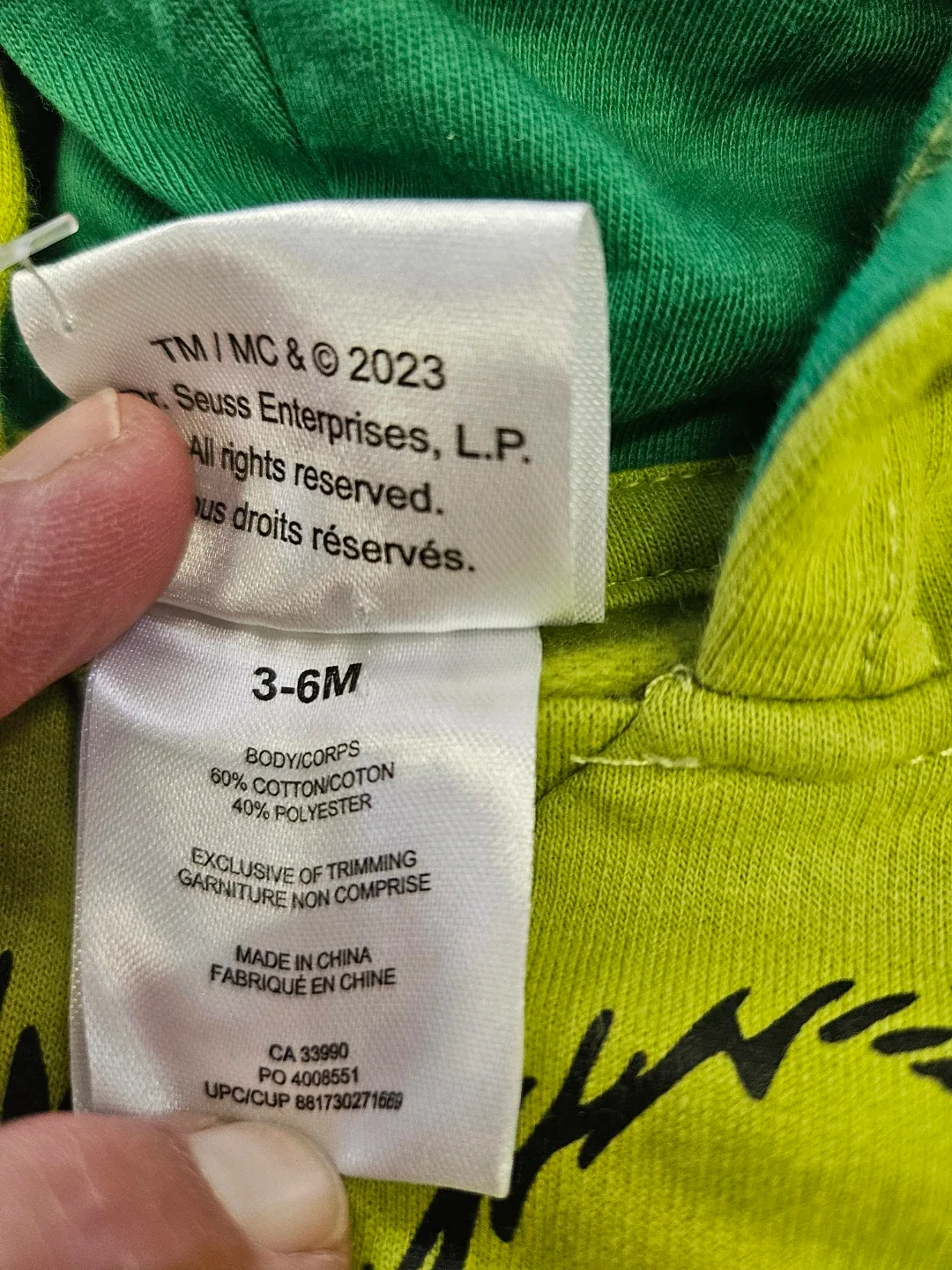 The Grinch Hoodie 3-6M image indicator(3)