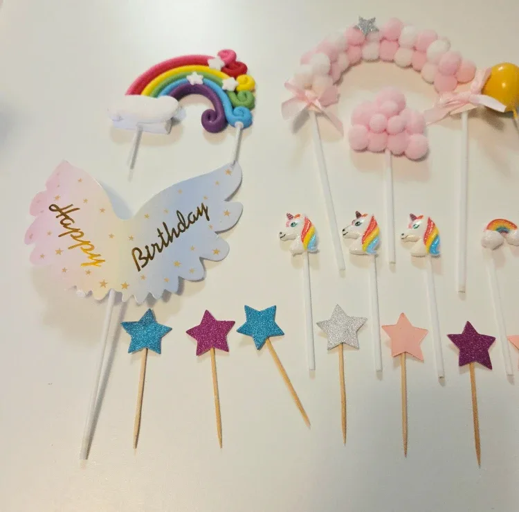 Like New Unicorn Birthday Cake Toppers image indicator(2)