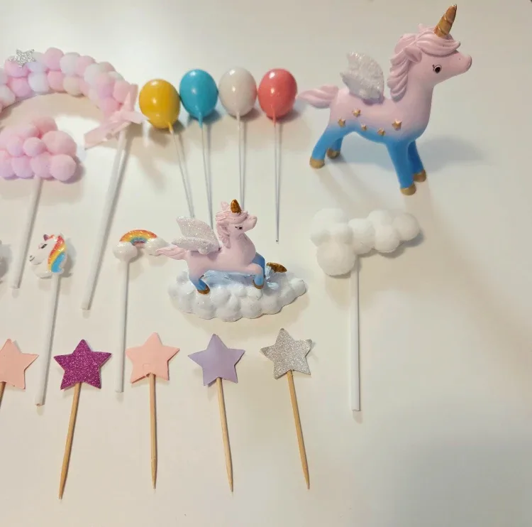 Like New Unicorn Birthday Cake Toppers image indicator(3)